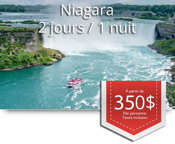 Voyage aux chutes Niagara et Toronto (2 jours/1 nuit)