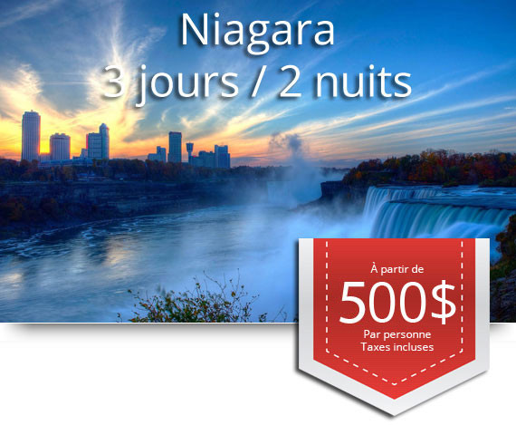 Voyage aux chutes Niagara et Toronto (3 jours/2 nuits)